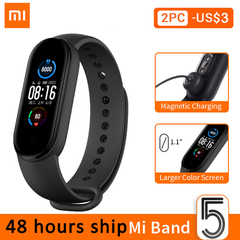 Xiaomi-pulsera inteligente Mi Band 5/4, Smartband deportivo con Pantalla AMOLED de 4 colores, Bluetooth, 2022 ► Foto 1/6
