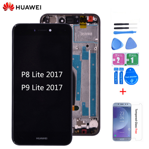 Para el huawei P8 lite 2017 PRA-LA1 PRA-LX1 pantalla LCD pantalla táctil Digitalizador con marco de montaje para huawei p9 lite 2017 LCD ► Foto 1/6