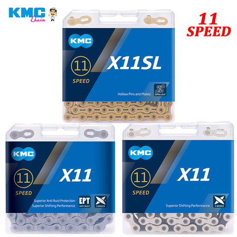 KMC X11-cadena Original para bicicleta de montaña, cadena de 116L 118L X11EPT X11SL X11EL, para Shimano/SRAM/Campagnolo ► Foto 1/6