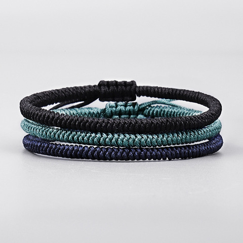 Budista tibetana amor suerte encanto tibetano hilo pulseras y pulseras para mujer y hombre hecho a mano nudos Buda pulsera de cuerda ► Foto 1/6