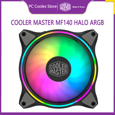 Cooler Master MF140 HALO ventilador con cubierta 140mm direccionable 5V/3PIN ARGB ventilador de refrigeración de la CPU PWM tranquilo ► Foto 1/6