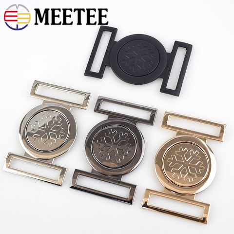 Meetee-hebillas de Metal para cinturón de mujer, accesorios de costura DIY, bolsos de costura, abrigos y botones, 40MM, 2/4 Uds. ► Foto 1/6