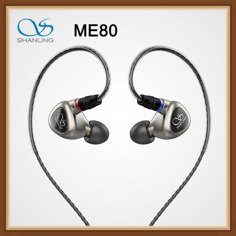 Shanling-controlador dinámico Dual ME80 Hifi, 10mm, 2DD, IEMs, Monitor de música, audiófilo, Cable MMCX, auriculares internos de aleación de aluminio ► Foto 1/6