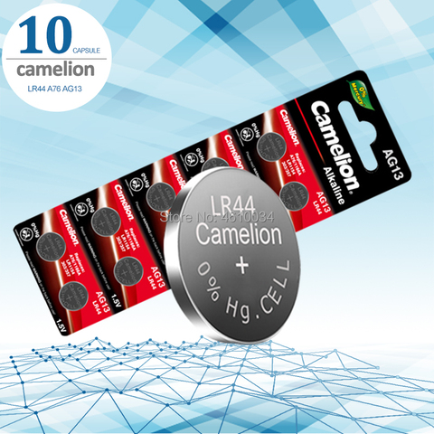 Camelion 10 Uds 1,5 V pila de botón lr44 baterías de litio A76 AG13 G13A LR44 LR1154 357A SR44 100% Original ► Foto 1/4