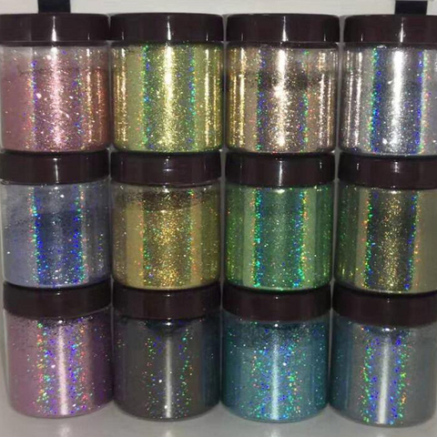 Brillo holográfico en polvo para uñas deslumbrantes, pigmentos Arco Iris para uñas de Gel artesanal, 29 colores, 5g/10g, (1/128 .008) en bolsa ► Foto 1/5