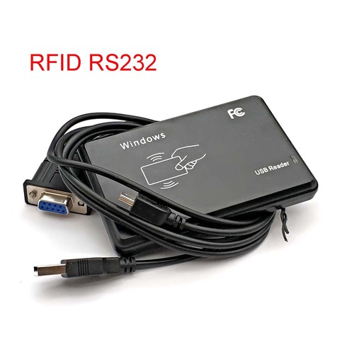 Sensor de proximidad RFID R21D, lector de tarjetas de identificación inteligente, 125Khz, EM4100, TK4100 EM, interfaz RS232, color negro, nuevo ► Foto 1/3