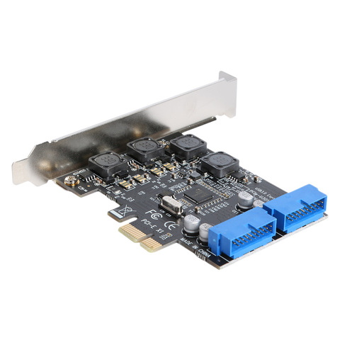 Adaptador frontal PCI-E a 19/20 Pines, tarjeta de expansión PCI Express USB 3,0 de escritorio para Bitcoin Litecoin para minería BTC ► Foto 1/6
