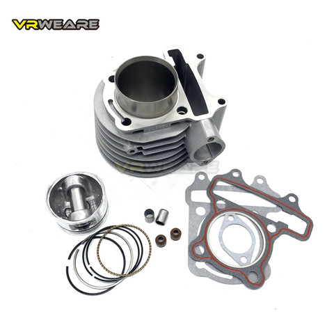 Kit de cilindro GY6 125 de 52,4mm, juego de anillos de pistón para Scooter de 4 tiempos, refrigeración por aire, ciclomotor, ATV, QUAD GY6125, 152QMI, 1P52QMI ► Foto 1/5