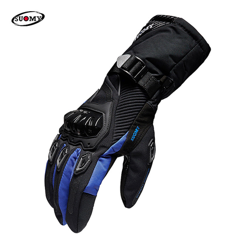 Guantes largos impermeables para motocicleta, resistentes al viento, cálidos y antideslizantes, protección usable ► Foto 1/6