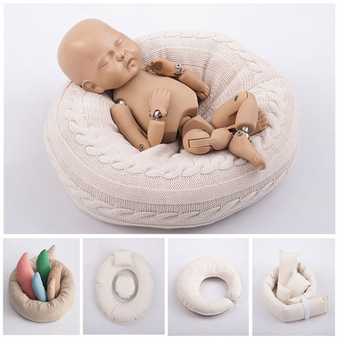 Accesorios multifuncionales para recién nacidos, atrezos para fotografía de bebés bebé posando, almohadas, cesta para recién nacidos, cojín de apoyo, accesorios para sesión de fotos ► Foto 1/6