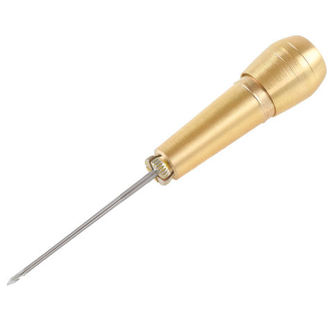 Aguja para herramientas de mano de awl de latón, juego de aguja para manualidades, reparación de bolsas de zapatos, Herramienta de gancho desmontable, artesanía de cuero costura, envío gratis ► Foto 1/4