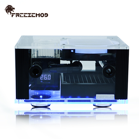 FREEZEMOD portátil de agua Kit enfriador de agua externa de refrigeración integrado Kit de portátil MOD RGB temperatura LCD Mini refrigeración por agua conjunto ► Foto 1/6