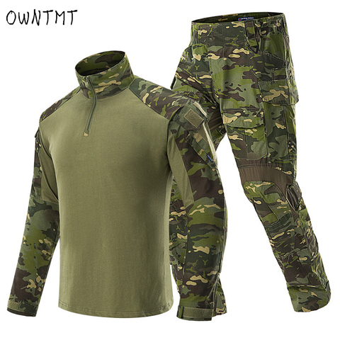 Uniformes tácticos hombres Rip-stop camuflaje militar ropa establece G3 ejército traje Airsoft Paintball Multicam Cargo pantalón camisa de combate ► Foto 1/6