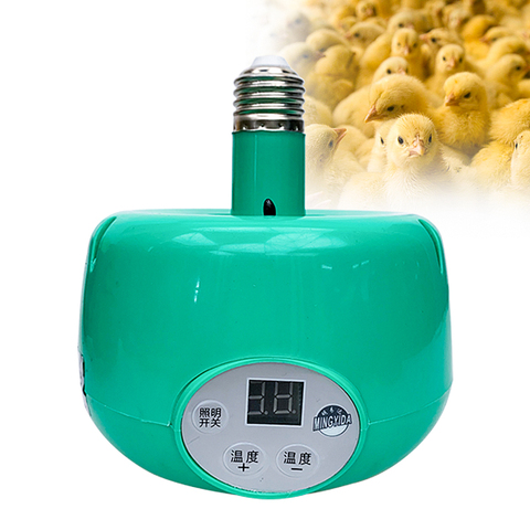 Nueva lámpara de calefacción para animales de granja, luz cálida para pollo, cerdo, perro, mascota, controlador de temperatura termostático, calentador para incubadora, 220V ► Foto 1/6