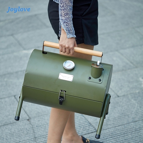 JOYLOVE portátil fogón de barbacoa para exteriores conjunto completo de horno de carbón para barbacoa engrosada Parrilla de carbón de Picnic Charbroiler hogar ► Foto 1/6