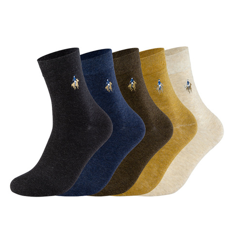 Calcetines informales para hombre de negocios PIER POLO de alta calidad, calcetines algodón para equipo de invierno con bordado Multicolor, fabricante de Calcetines para hombre al por mayor ► Foto 1/6