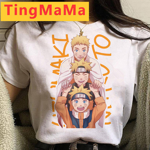 Camiseta de Anime japonés de Naruto Akatsuki para mujer, Tops Kawaii de verano, camisetas gráficas de dibujos animados de estilo coreano Harajuku, Unisex ► Foto 1/6