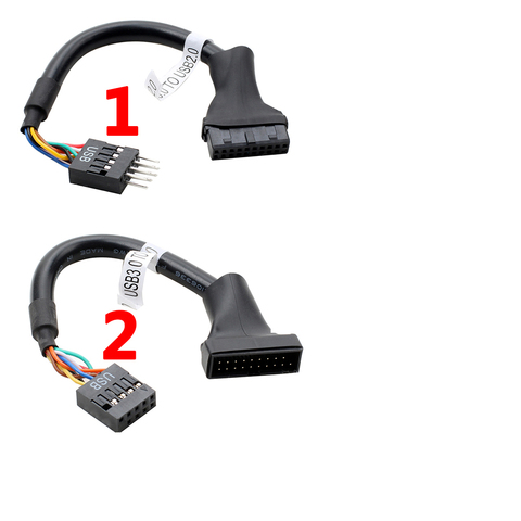 Cable Flexible USB 3,0 de 20 pines, macho a USB2.0, 9 pines, para Panel de unidad Flexible de CD-ROM ► Foto 1/5