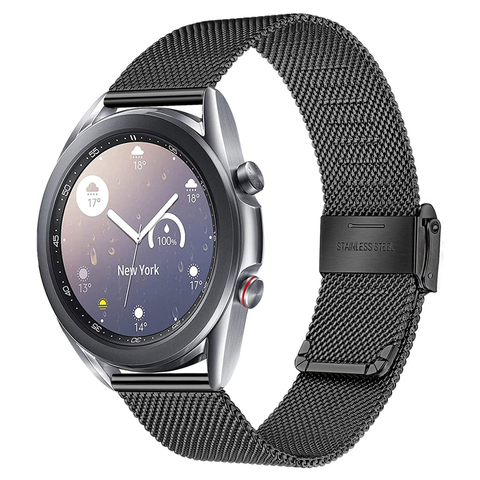 Correa de acero inoxidable para Samsung Galaxy Watch 3, banda de 45mm, 20mm, 22mm, malla de Metal para Galaxy Watch3, correa de 41mm ► Foto 1/6