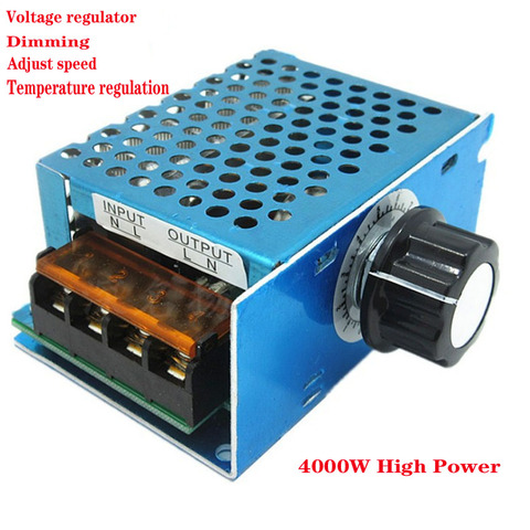 Profesional 4000W 220V reguladores de voltaje de alta potencia SCR controlador de velocidad regulador de voltaje electrónico termostato ► Foto 1/3