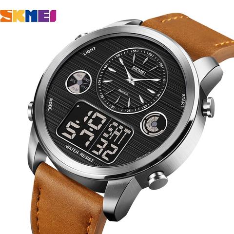 SKMEI-relojes deportivos militares para hombre, cronómetro de cuenta atrás, de marca, de lujo, electrónico, LED, Digital, resistente al agua ► Foto 1/6