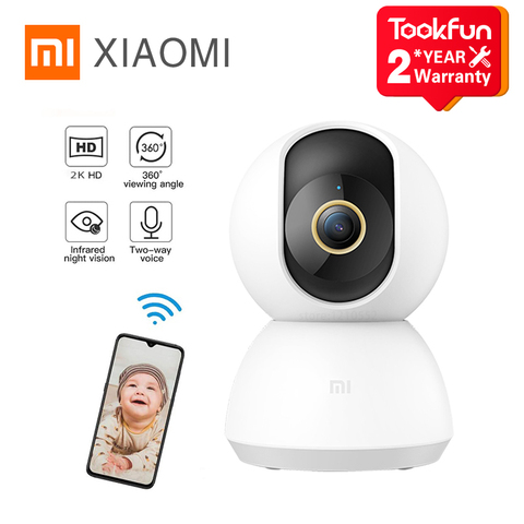 Xiaomi-cámara inteligente F1.4 de alta calidad, 2K, gran apertura, ángulo de visión de 360 grados, WIFI, visión nocturna infrarroja, Monitor de seguridad para bebés ► Foto 1/6