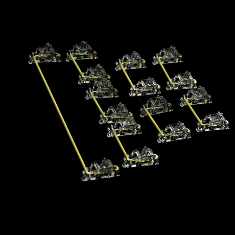 Estabilizador de tornillo de Pcb Chapado en dorado transparente para teclado mecánico personalizado gh60 xd64 6.25x 2x xd96 xd87 ► Foto 1/6