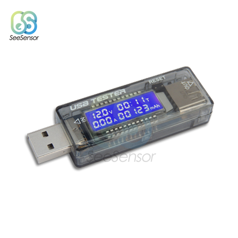 Probador USB de voltímetro de CC, amperímetro de 4V ~ 20V, cargador de metro de corriente, indicador de capacidad, pantalla de tiempo, Detector de potencia de batería móvil ► Foto 1/6