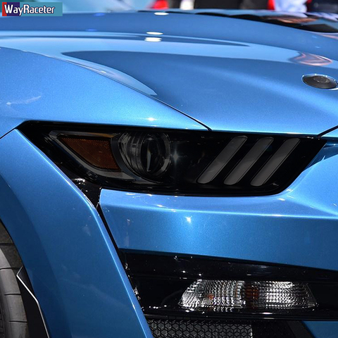 Película protectora para faros delanteros de coche, luz trasera de restauración, pegatina Negro transparente de TPU para Ford Mustang 2015 ► Foto 1/6