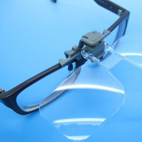 Lupa estilo gafas 2X con Clip para leer lupa plegable Clip manos libres para personas mayores ► Foto 1/6