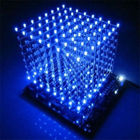 Kit de luces LED en 3D para manualidades, Kit de iluminación electrónica de 8x8x8, para regalo de Navidad o Año Nuevo ► Foto 1/6