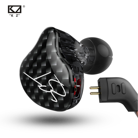 Auriculares híbridos KZ ZST 1DD 1BA monitores de Cable desmontables dinámicos y armazón aislamiento de ruido HiFi auriculares deportivos de música EDX ES4 ► Foto 1/6