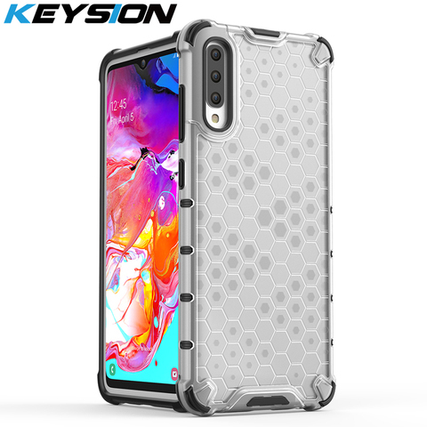 KEYSION caso a prueba de golpes para Samsung A70 A50 A30 A20 A10 A40 A70s 50s 30s 20s 10s de aire cubierta del teléfono para Samsung S10 Nota 10 Plus ► Foto 1/6