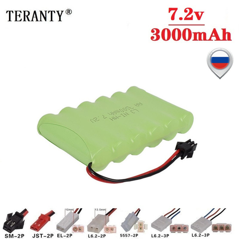 Batería NiMH de 7,2 v y 3000mah para juguetes de control remoto, Modelo M, tanque de coches, trenes, Robot, Arma de barco, AA, 700mah, 7,2 v, batería recargable ► Foto 1/2