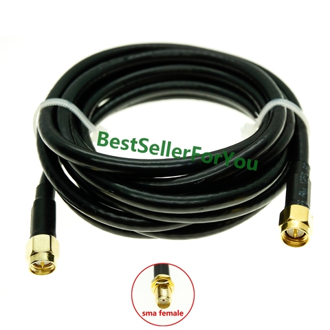 Conector coaxial SMA macho a SMA macho/hembra, conector coaxial RG58 de 50 ohm, longitud alta calidad ► Foto 1/1