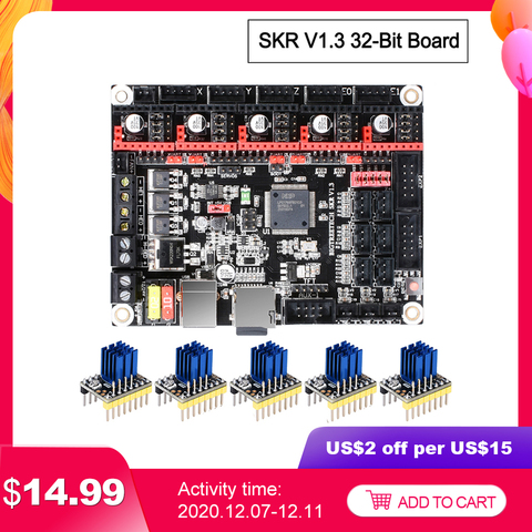 BIGTREETECH SKR V1.3 32 poco Smoothieboard 3D impresora 32bit Junta de Control de partes del MKS GEN L Sgen L TMC2130 tmc2209 tmc2208 a4988 ► Foto 1/6