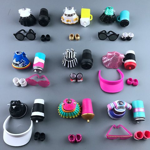 L O L ¡Sorpresa! Recién llegadas 1 Set ropa Original zapatos botellas accesorios vestido de traje para LOL 8 cm gran hermana muñecas niño regalo juguete ► Foto 1/6