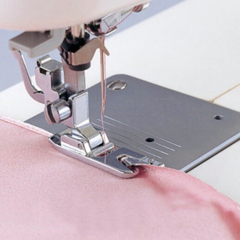 1 Uds laminado dobladillo Curling prensatelas para máquina de coser Singer maquinas de coser y accesorios ► Foto 1/6