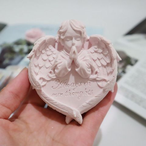 Alas de Ángel, corazón de amor, oración, Molde de resina de silicona, resina epoxi, herramientas de joyería, flores secas, resina decorativa, artesanías de mano ► Foto 1/1