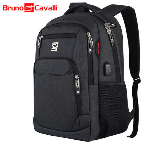 Mochila para ordenador portátil para hombre de 15,6 pulgadas de brunogavalli, mochila de viaje impermeable para mujer, de gran capacidad mochila escolar, mochila para hombre ► Foto 1/6