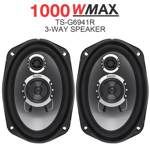 Altavoces Hifi universales de 3 vías para coche, 2 uds, 6x9 pulgadas, 1000W, estéreo, música, estéreo, frecuencia de rango completo, para coche, vehículo ► Foto 1/6