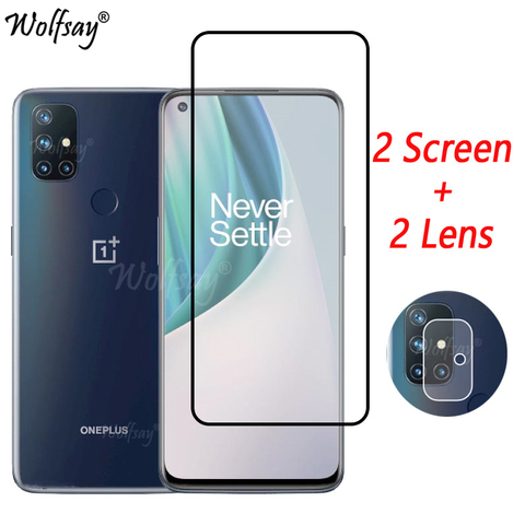 Funda completa templada de cristal para OnePlus Nord N10, Protector de pantalla de cristal para cámara OnePlus Nord N10, 5G ► Foto 1/6