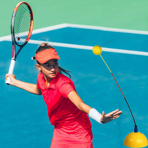 Entrenador de tenis profesional práctica portátil máquina de pelota de entrenamiento estereotype Swing herramienta de autoestudio accesorios para principiantes ► Foto 1/6