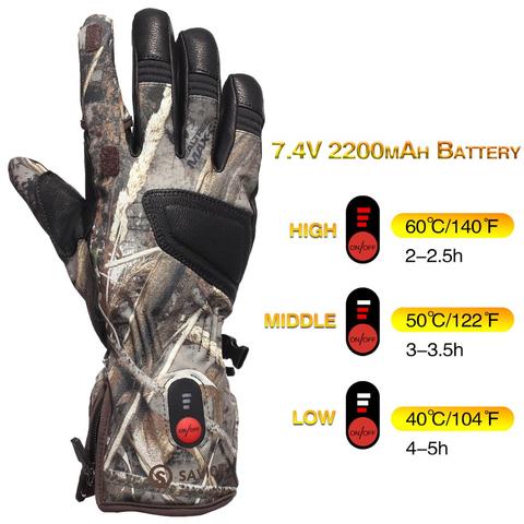 Guantes calefactables con batería recargable para hombre y mujer, ropa eléctrica para esquiar, motociclismo, pesca y caza ► Foto 1/6