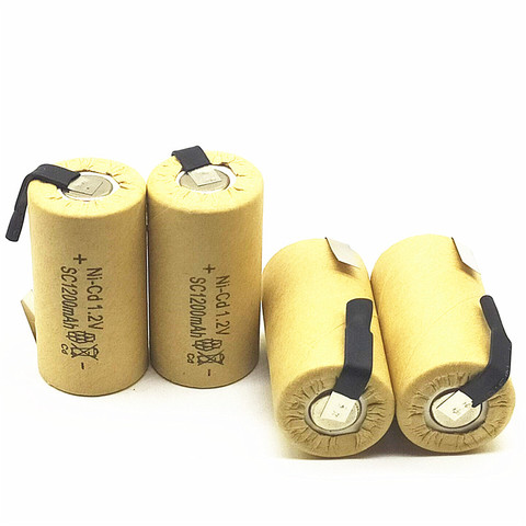 Batería recargable de alta calidad, batería SC ni-cd de 1,2 v con lengüeta de 1200 mAh para herramienta eléctrica ► Foto 1/4