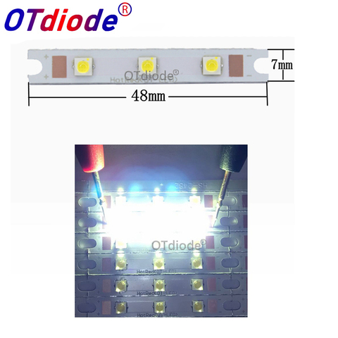 Tira de luces led COB, chip de fuente de luz para lámparas de pared, lámparas de mesa, linterna, coche, bricolaje, 48x7mm, 3W-9W (3 uds. 3535 LED) ► Foto 1/6