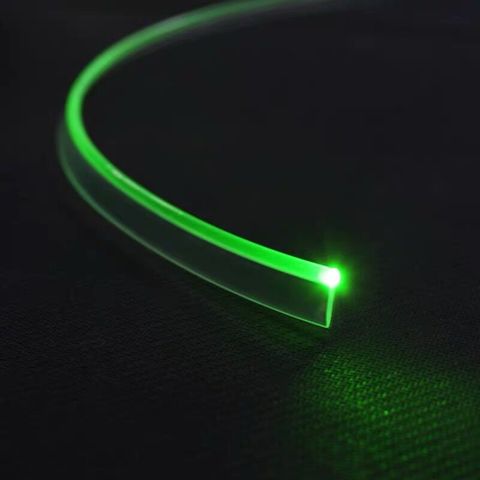 Falda tipo T transparente de 3mm, Cable de fibra óptica brillante lateral con cinta lateral para Interior de coche, PMMA, decoración de montaje Flexible RGB ► Foto 1/6