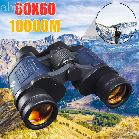 Binoculares de visión nocturna HD, primáticos de alta potencia para caza en exteriores, con zoom fijo de 10000M, óptico Lll, modelo 60X60 Telescope ► Foto 1/6
