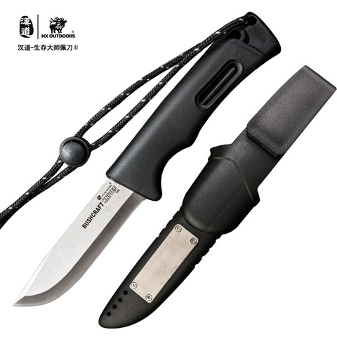 HX DOTDOORS-cuchillo recto de supervivencia II, Mango antideslizante, 440 cuchillas, cuchillo de acampada, cuchillo de supervivencia multifunción para exteriores ► Foto 1/6