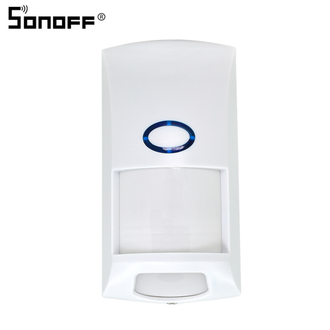 SONOFF PIR2 RF, Sensor de movimiento PIR Detector 433 Mhz Wifi control remoto inalámbrico entrada sistema de seguridad de alarma Anti robo de casa inteligente alexa ► Foto 1/6